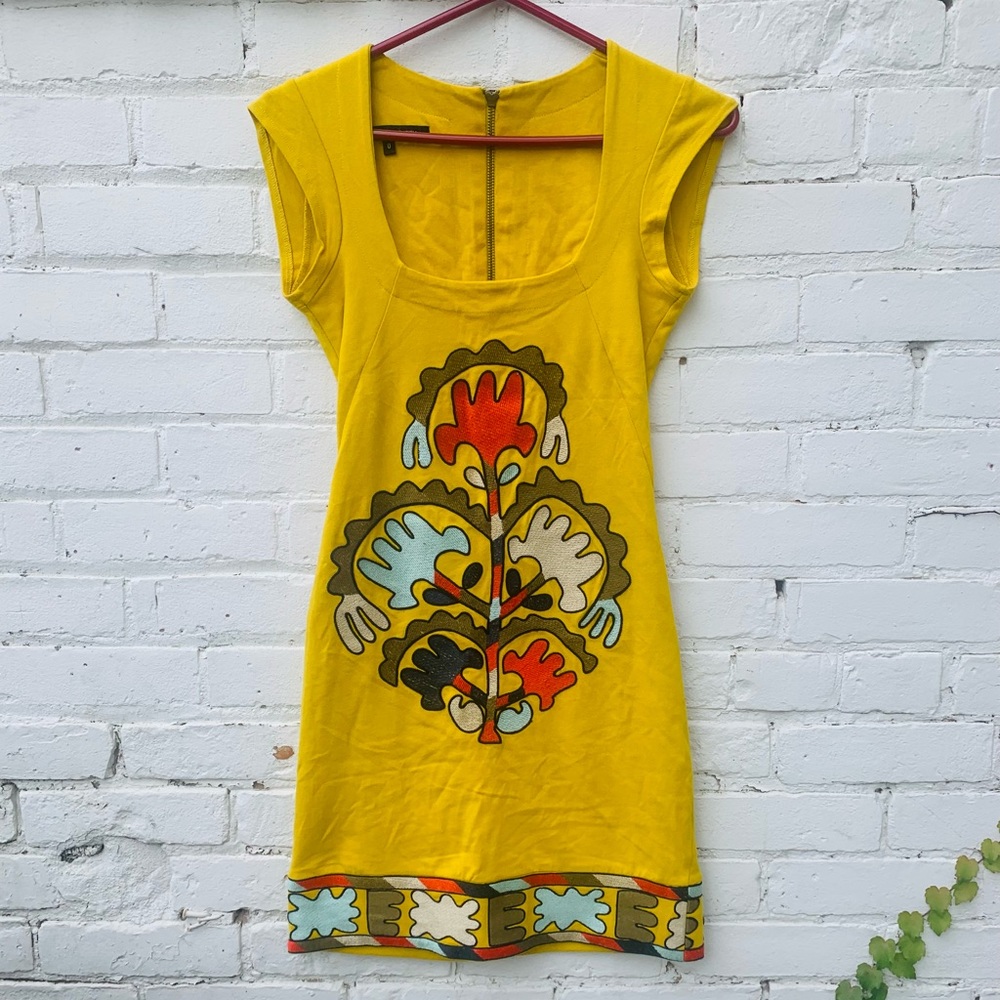 French Connection Embroidered Knitted Dress